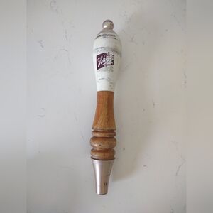 Vintage Schlitz Beer Tap Bar Handle White Porcelain Wood Metal